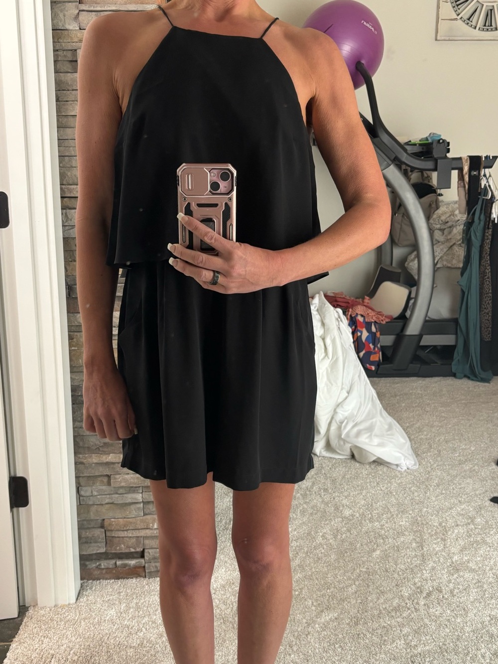 Express Black Romper with shorts